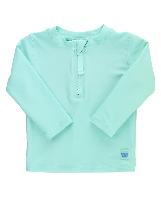 RUGGEDBUTTS® Baby/Toddler Boys Cornflower Blue Long Sleeve Rash Guard - 12-18m