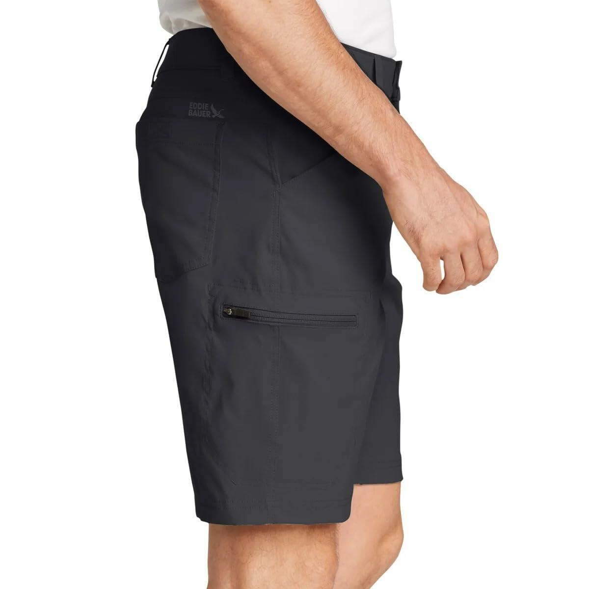 Eddie Bauer Men’s UPF 50+ Classic Fit Stretch Lightweight Tech Short (Black, 30)