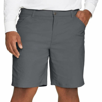 Eddie Bauer Men’s UPF 50+ Classic Fit Stretch Lightweight Tech Short (Gray, 30)