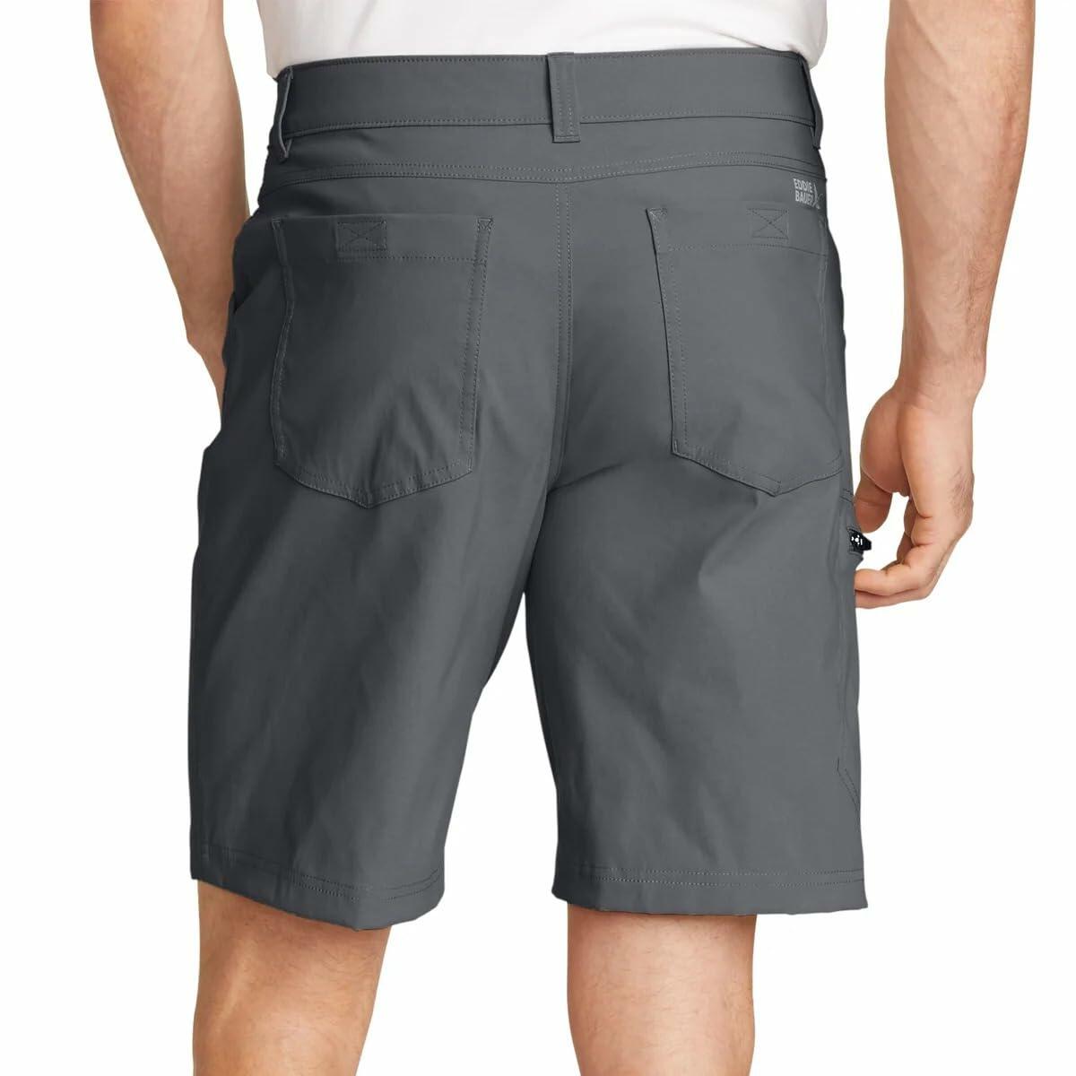 Eddie Bauer Men’s UPF 50+ Classic Fit Stretch Lightweight Tech Short (Gray, 30)