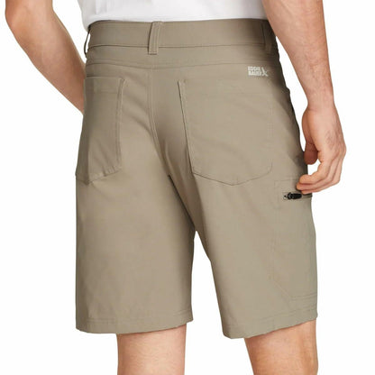 Eddie Bauer Men’s UPF 50+ Classic Fit Stretch Lightweight Tech Short (Tan, 30)