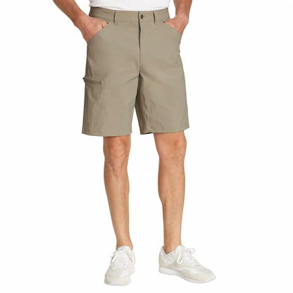 Eddie Bauer Men’s UPF 50+ Classic Fit Stretch Lightweight Tech Short (Tan, 30)