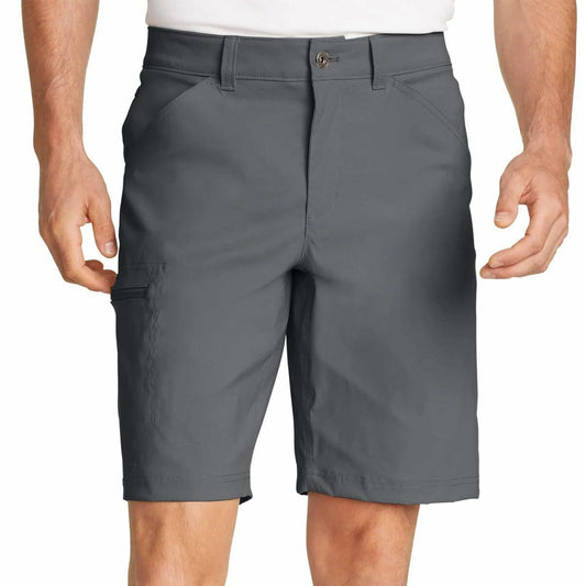 Eddie Bauer Men’s UPF 50+ Classic Fit Stretch Lightweight Tech Short (Gray, 32)
