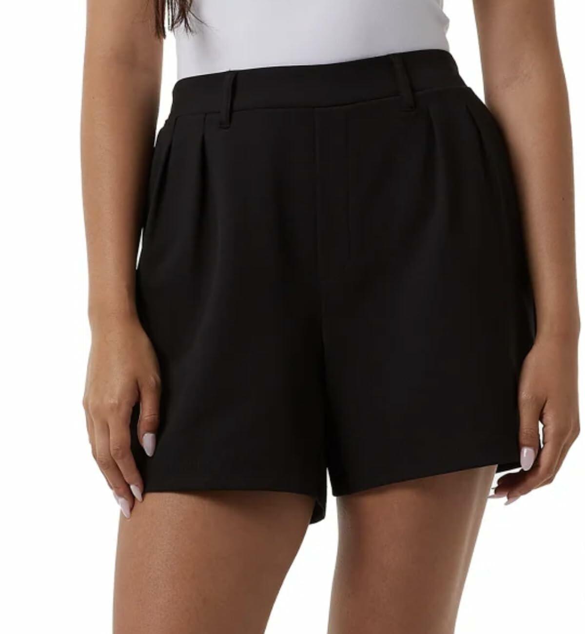 32 Degrees Women Pleated Short (US, Alpha, Small, Regular, Regular, Black)