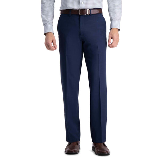 Haggar Men's Premium Comfort Dress Pant-Straight Fit Flat Front (Regular and Big & Tall Sizes), Blue, 30W x 30L