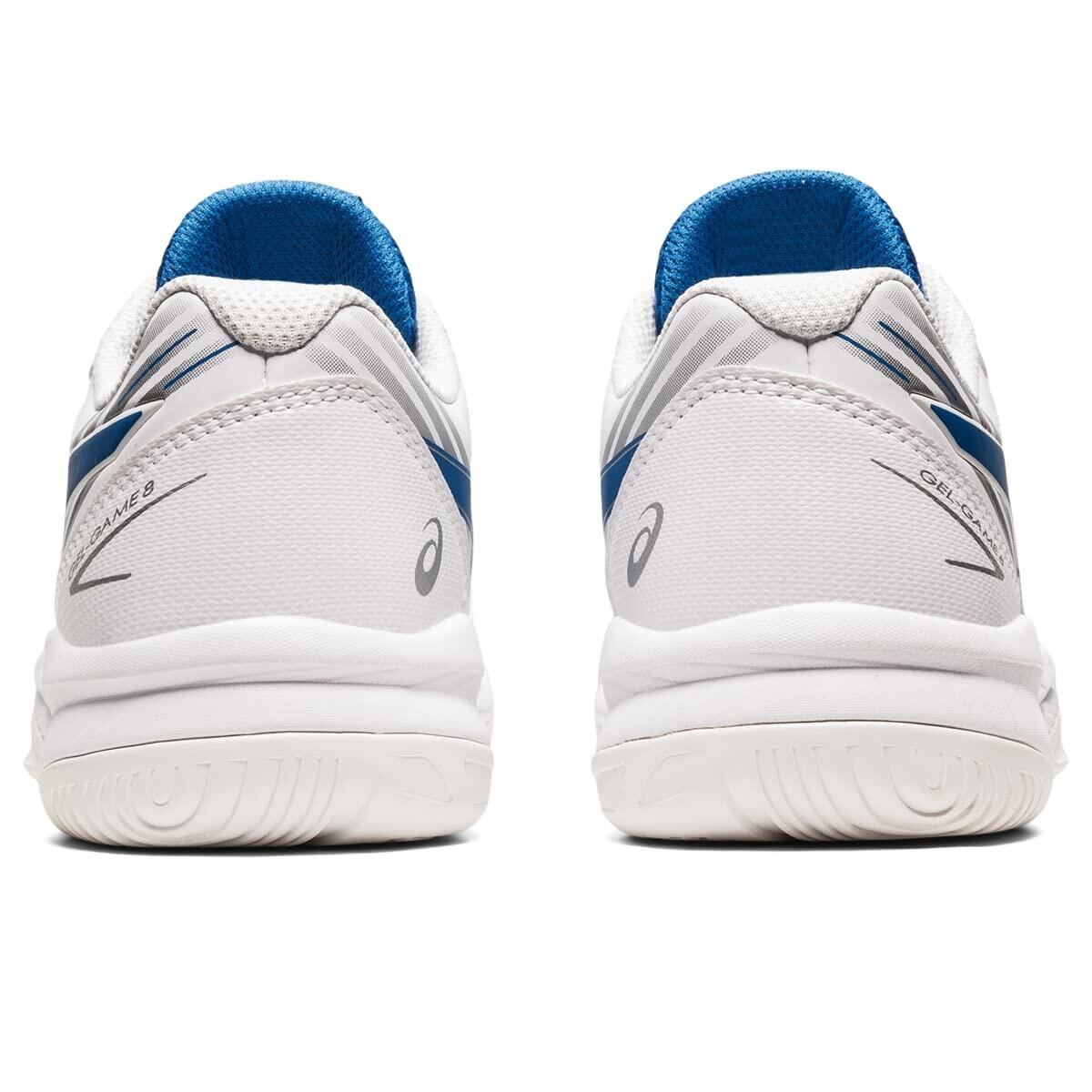 ASICS Boy's Gel-Game 8 GS (Little Kid/Big Kid) White/Lake Drive 2.5 Little Kid M