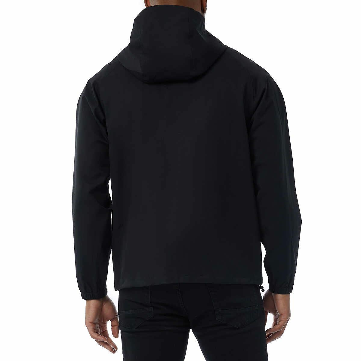 32 Degrees Unisex Rain Jacket, Black, Men's Medium/Women's Large