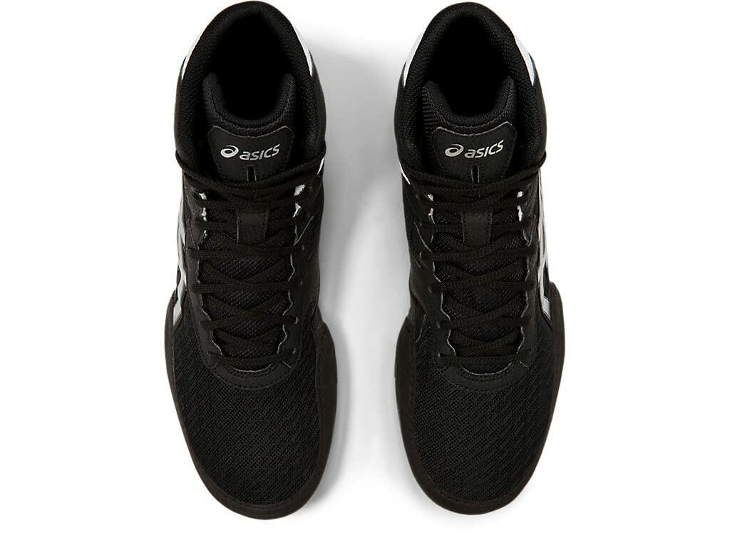 ASICS Men's Matflex 6 Wrestling Shoes, 15, Black/Silver