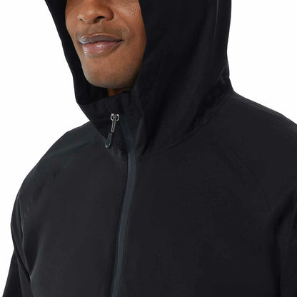 32 Degrees Unisex Rain Jacket, Black, Men's Medium/Women's Large