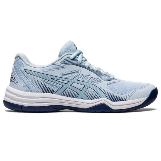 ASICS Women's Upcourt 5 Volleyball Shoes, 8.5, Sky/Indigo Blue