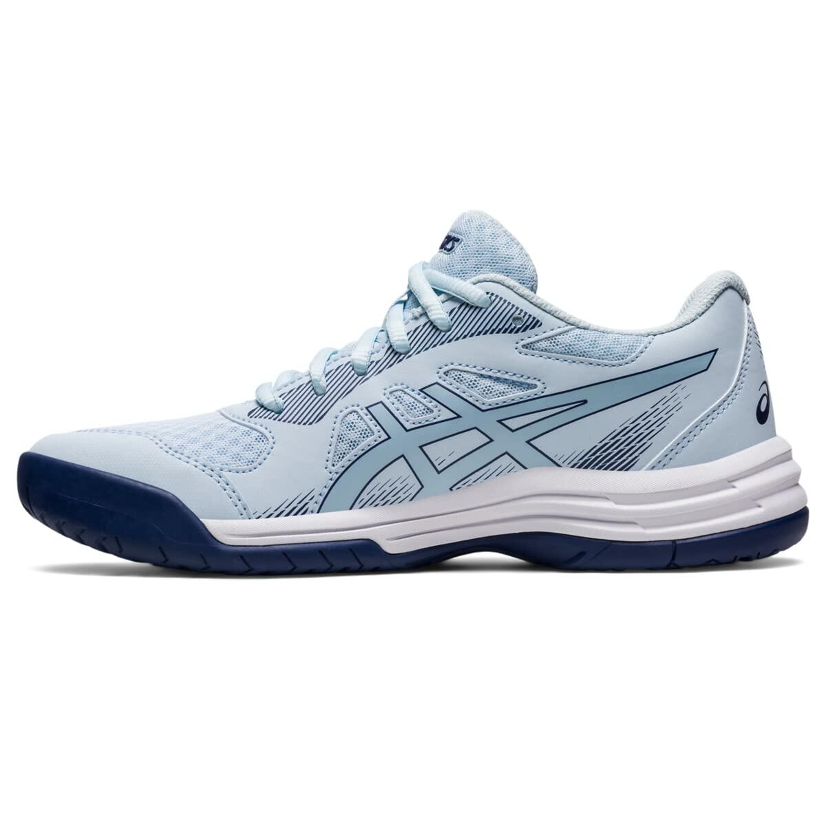 ASICS Women's Upcourt 5 Volleyball Shoes, 8.5, Sky/Indigo Blue