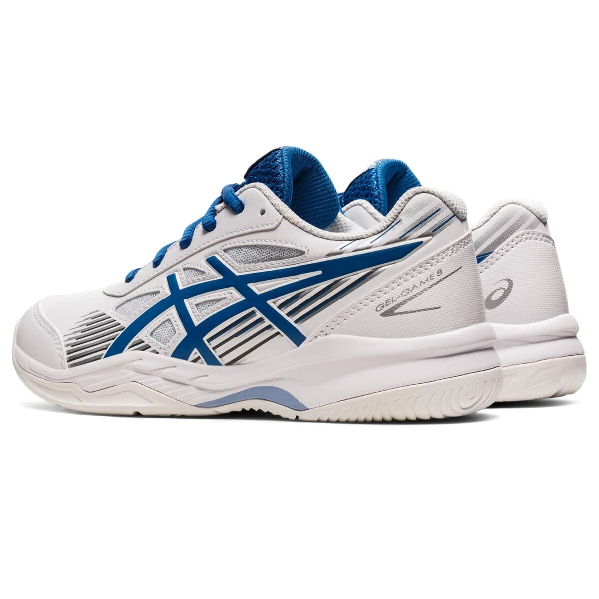 ASICS Boy's Gel-Game 8 GS (Little Kid/Big Kid) White/Lake Drive 2.5 Little Kid M