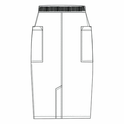 MAZEL UNIFORMS Womens A-LINE Scrub Skirt with Cargo Pockets and Elastic Waist Size X Large Ceil Blue