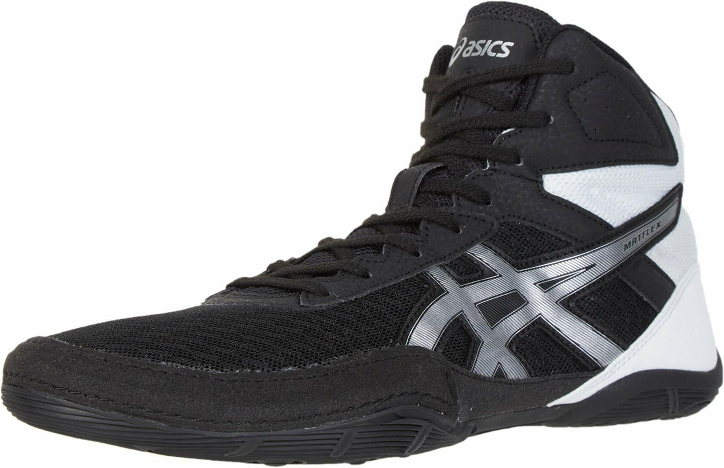 ASICS Men's Matflex 6 Wrestling Shoes, 15, Black/Silver