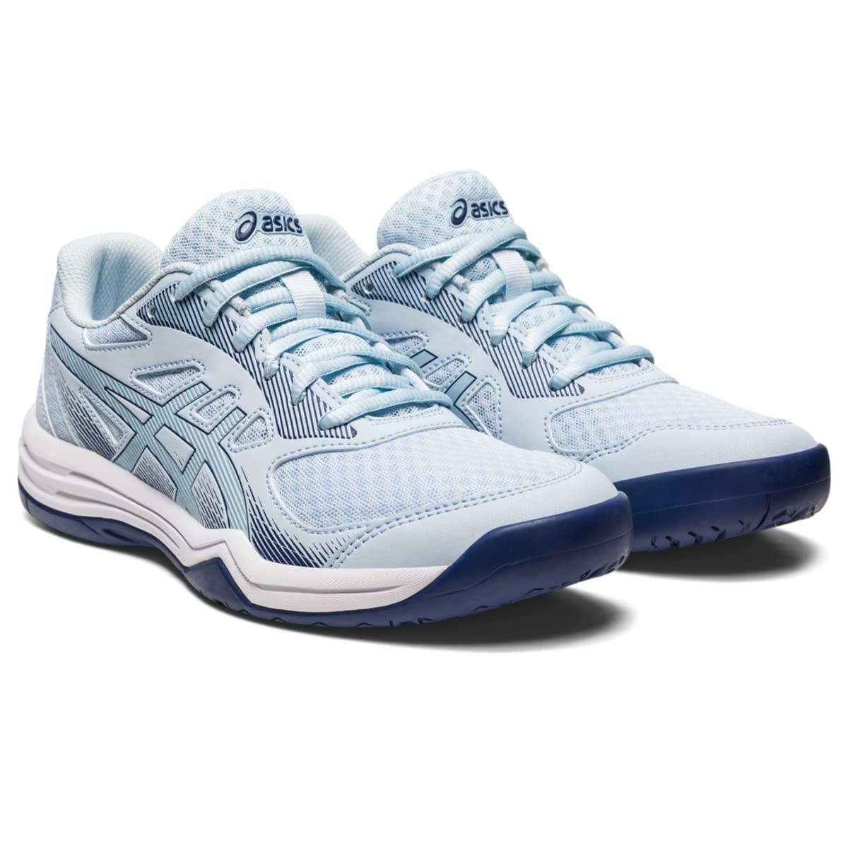 ASICS Women's Upcourt 5 Volleyball Shoes, 8.5, Sky/Indigo Blue