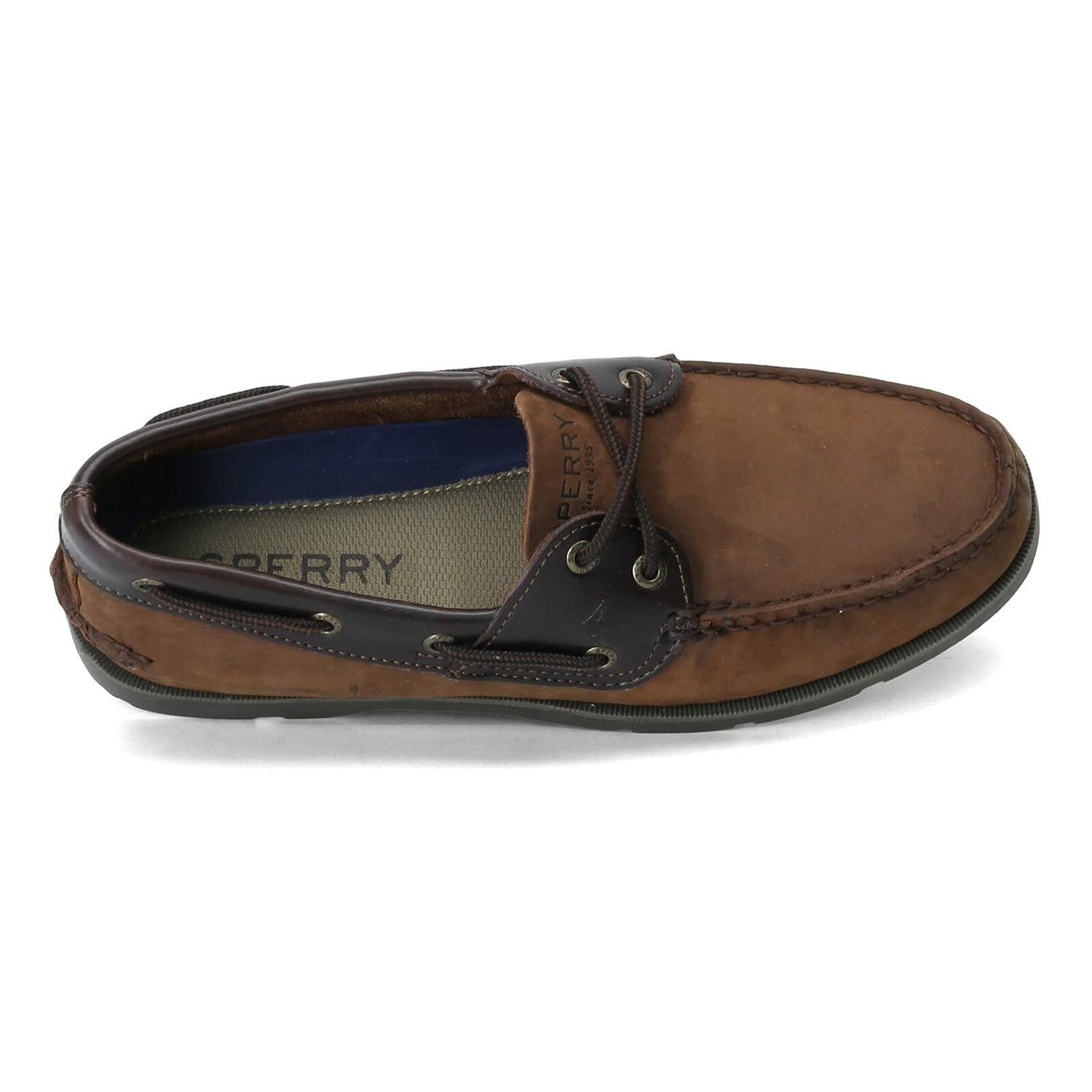Sperry Mens Leeward 2-Eye Boat Shoe, Brown Buc/Brown, 10.5