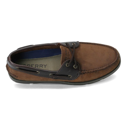 Sperry Mens Leeward 2-Eye Boat Shoe, Brown Buc/Brown, 10.5
