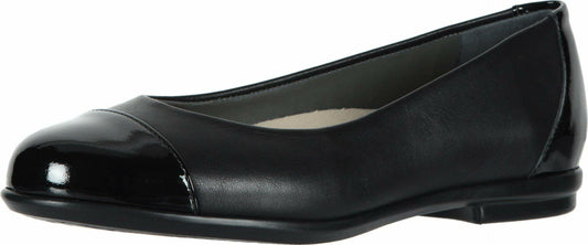 SAS Scenic Cap Toe Black/Black Patent 9 W - Wide (C)