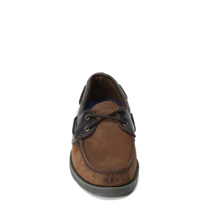 Sperry Mens Leeward 2-Eye Boat Shoe, Brown Buc/Brown, 10.5