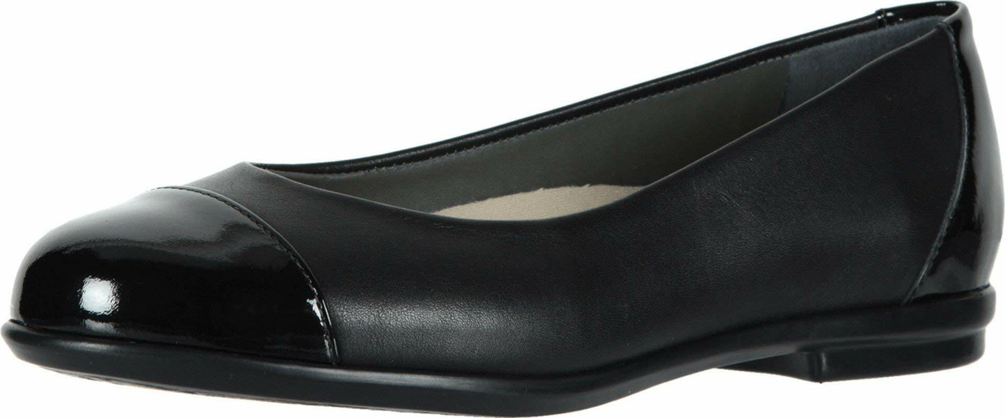 SAS Scenic Cap Toe Black/Black Patent 8.5 WW - Double Wide (D)