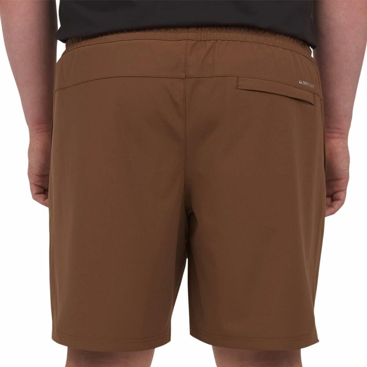 Quiksilver Men's Comfort Stretch Dry Flight Active Short (US, Alpha, Medium, Regular, Regular, Brown)