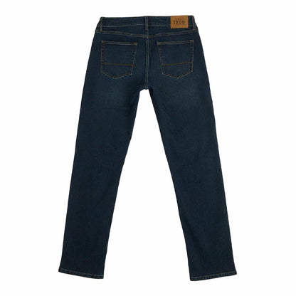 IZOD Men’s Straight Fit Classic 5-Pocket Style Jean (Dark Blue, 38W x 29L)