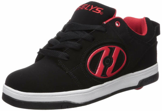 HEELYS girls Voyager Tennis Shoe, Black/Red, 3 Big Kid US