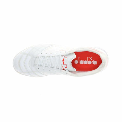 Diadora Brasil Sala Turf Shoes (White/Red, Numeric_8)