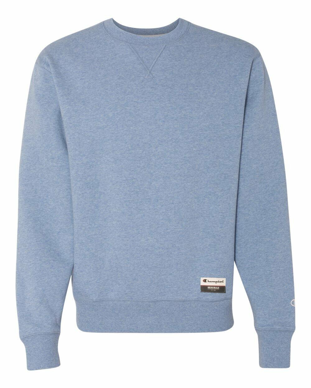 Champion Originals Sueded Fleece Crew M Blue Jazz Heather