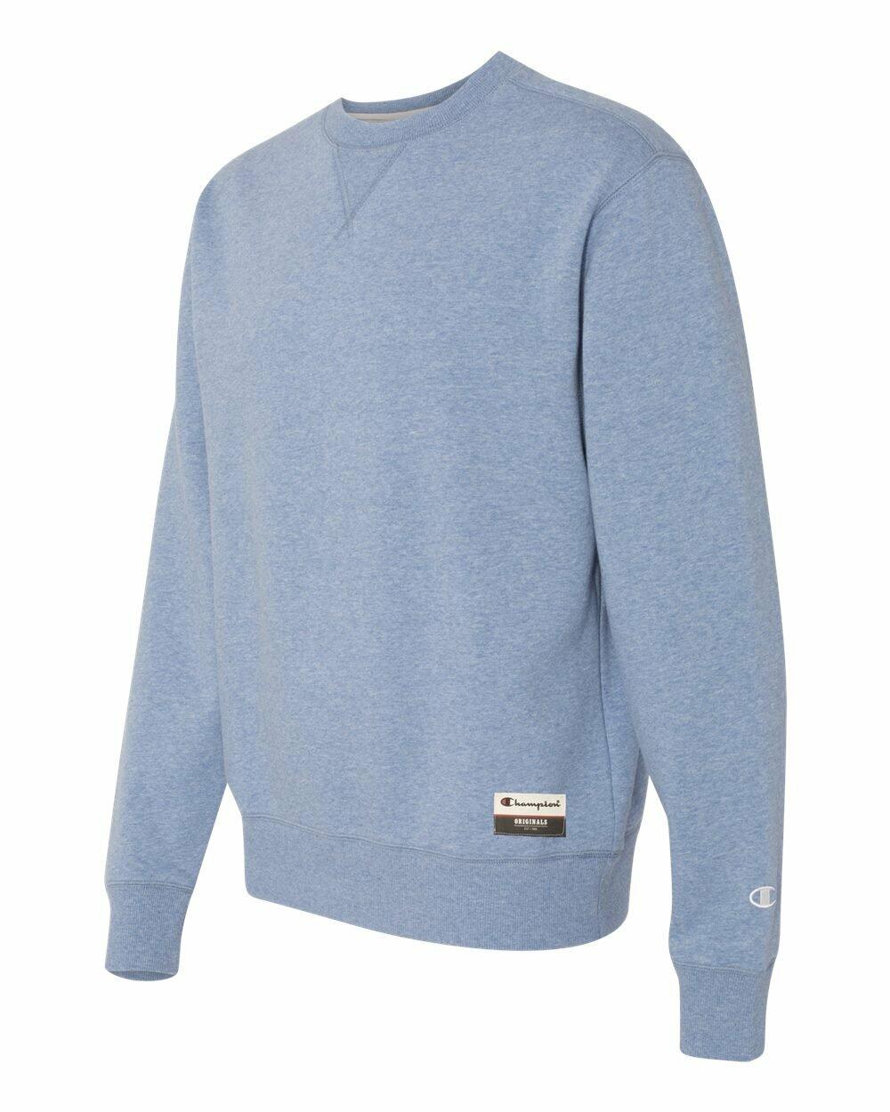 Champion Originals Sueded Fleece Crew M Blue Jazz Heather