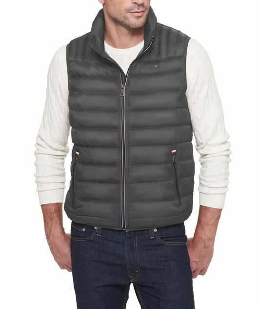 Tommy Hilfiger Men's Ultra Loft Quilted Puffer Vest, charcoal, XX-Large