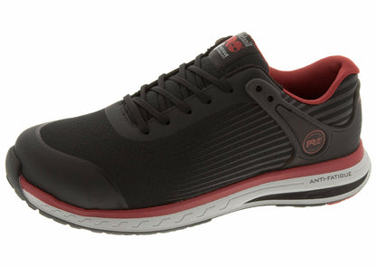 Timberland PRO Men's Drivetrain Composite Safety Toe Electrical Hazard Athletic Work Shoe, Black/Orange, 7.5 M US