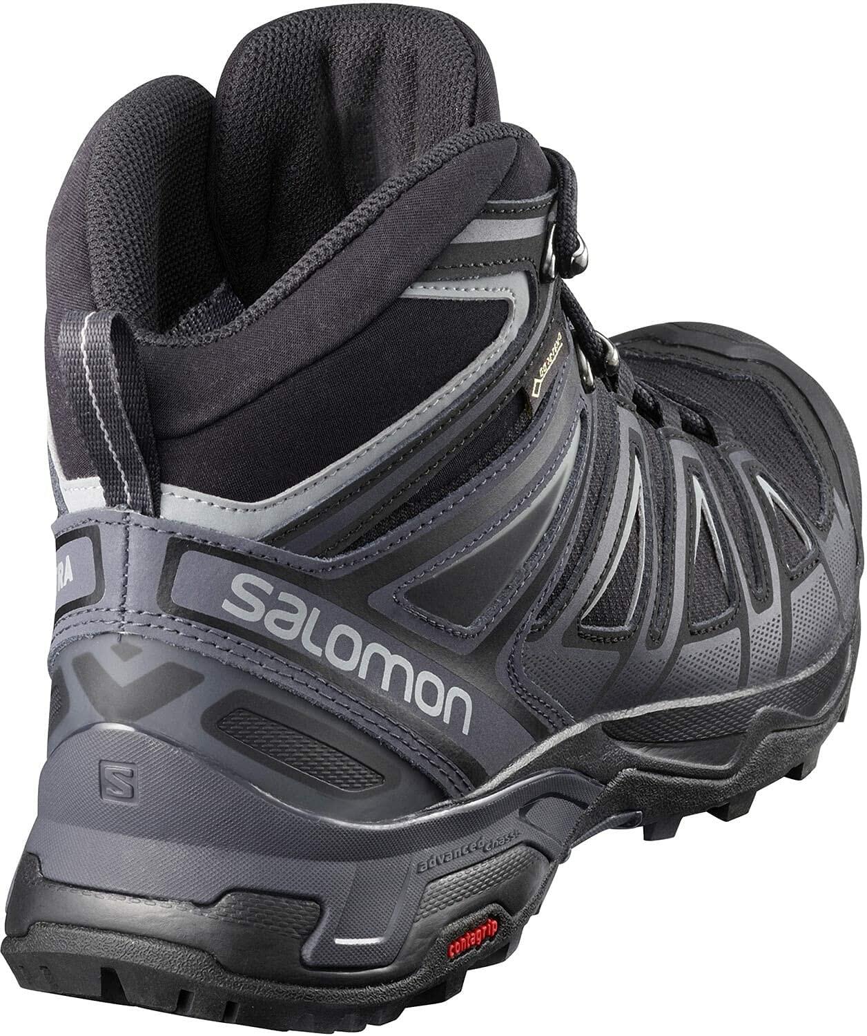 Salomon X Ultra 3 MID Gore-TEX Hiking Boots for Men, Black/India Ink/Monument, 7