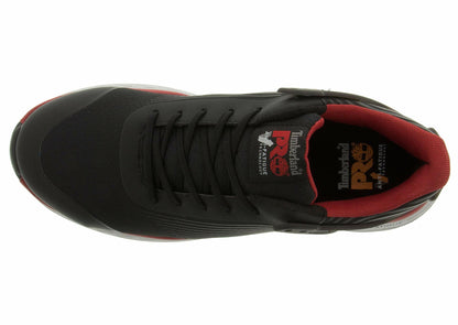 Timberland PRO Men's Drivetrain Composite Safety Toe Electrical Hazard Athletic Work Shoe, Black/Orange, 7.5 M US