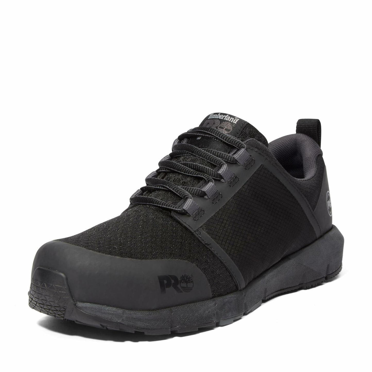 Timberland PRO Men's Radius Composite Safety Toe Static Dissipative Industrial Athletic Work Shoe, Black/Grey-2024 New, 12M