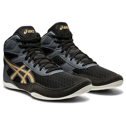 ASICS Kid's Matflex 6 Grade School Wrestling Shoes, 1, Black/Champagne