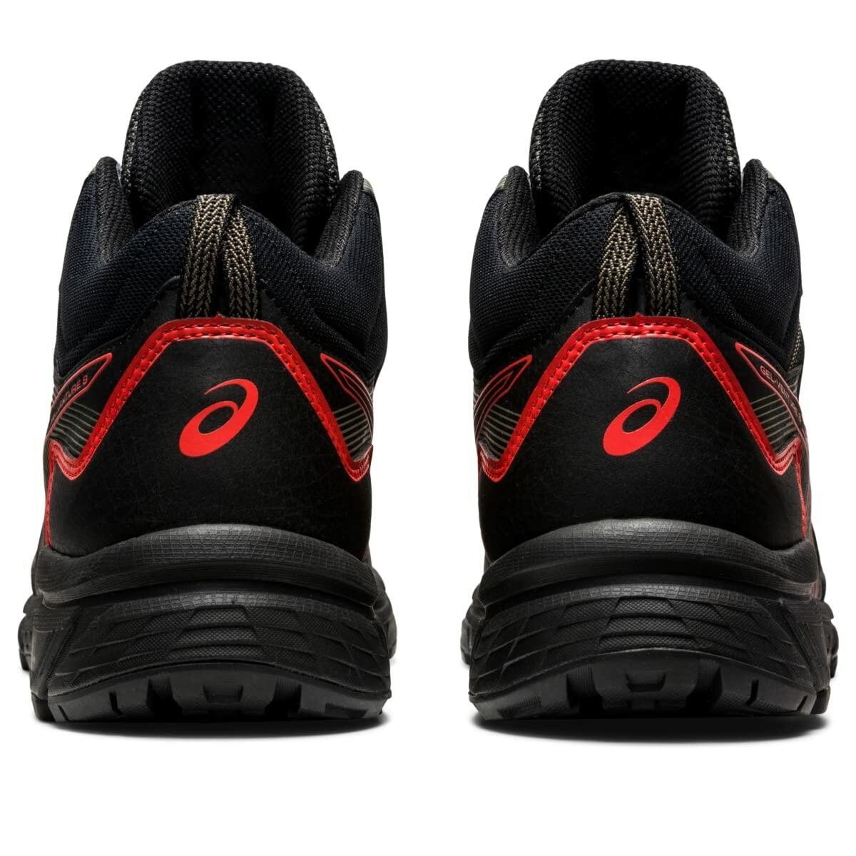 ASICS Men's Gel-Venture 8 Mid Top Running Shoes, 14, Black/Cherry Tomato