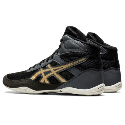 ASICS Kid's Matflex 6 Grade School Wrestling Shoes, 1, Black/Champagne