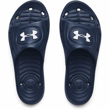 Under Armour Men's Locker IV Slide Sandal, Academy Blue (401)/Academy Blue, 9