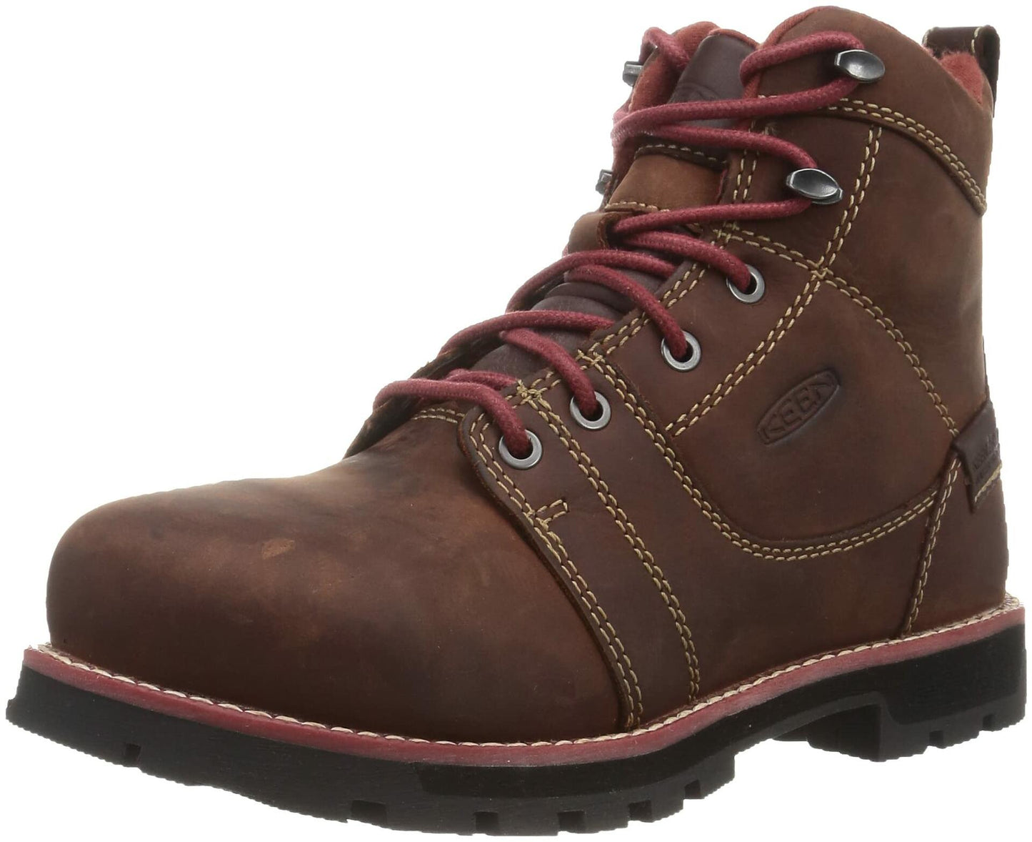 KEEN Utility womens 6Â” Alloy Toe Waterproof Work Boots seattle 6 wp w, Gingerbread/Black, 8.5 Wide US