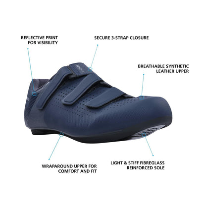 SHIMANO SH-RC100 Feature-Packed Entry Level Road Shoe, Navy, 8.5-9 Men (43 EU)