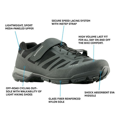 SHIMANO SH-MT502 Versatile & High-Performance Men's Touring Shoe, Navy, 6.5-7