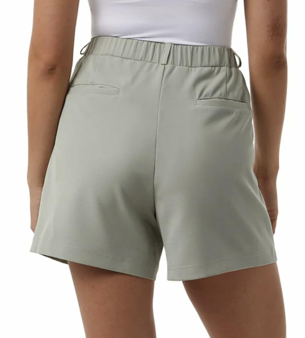 32 Degrees Cool Women's Pull On Pleated Short (US, Alpha, X-Large, Regular, Regular, Laurel (Green))