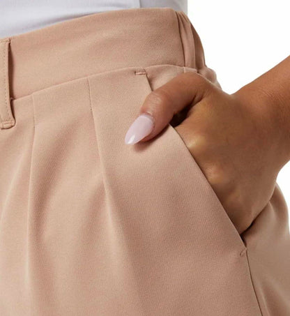 32 Degrees Cool Women's Pull On Pleated Short (US, Alpha, X-Large, Regular, Regular, Washed Coral (Orange))