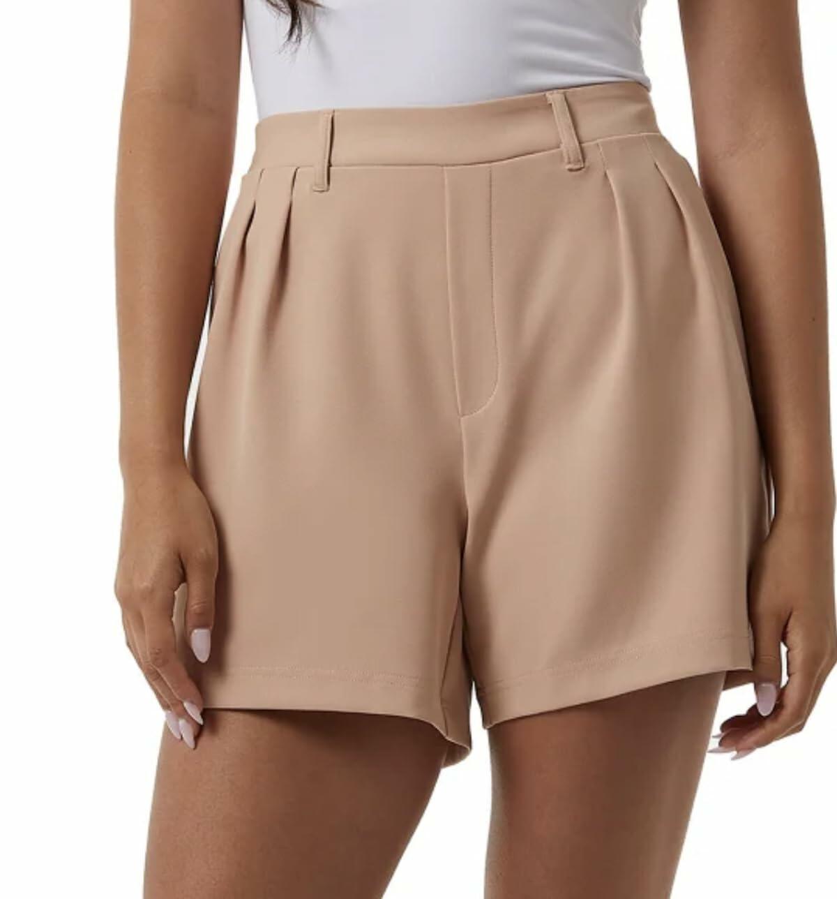 32 Degrees Cool Women's Pull On Pleated Short (US, Alpha, X-Large, Regular, Regular, Washed Coral (Orange))