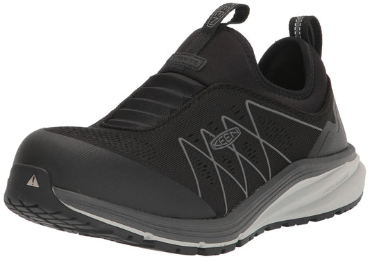 KEEN Utility Men's Vista Energy Shift Low Height Composite Toe Slip On Industrial Work Shoes, Vapor/Black, 11.5 Wide
