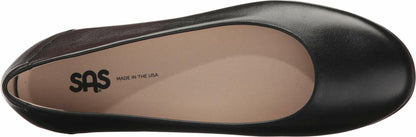 SAS Scenic Comfort Ballet Flat Black 9.5 S - Slim (AAA)