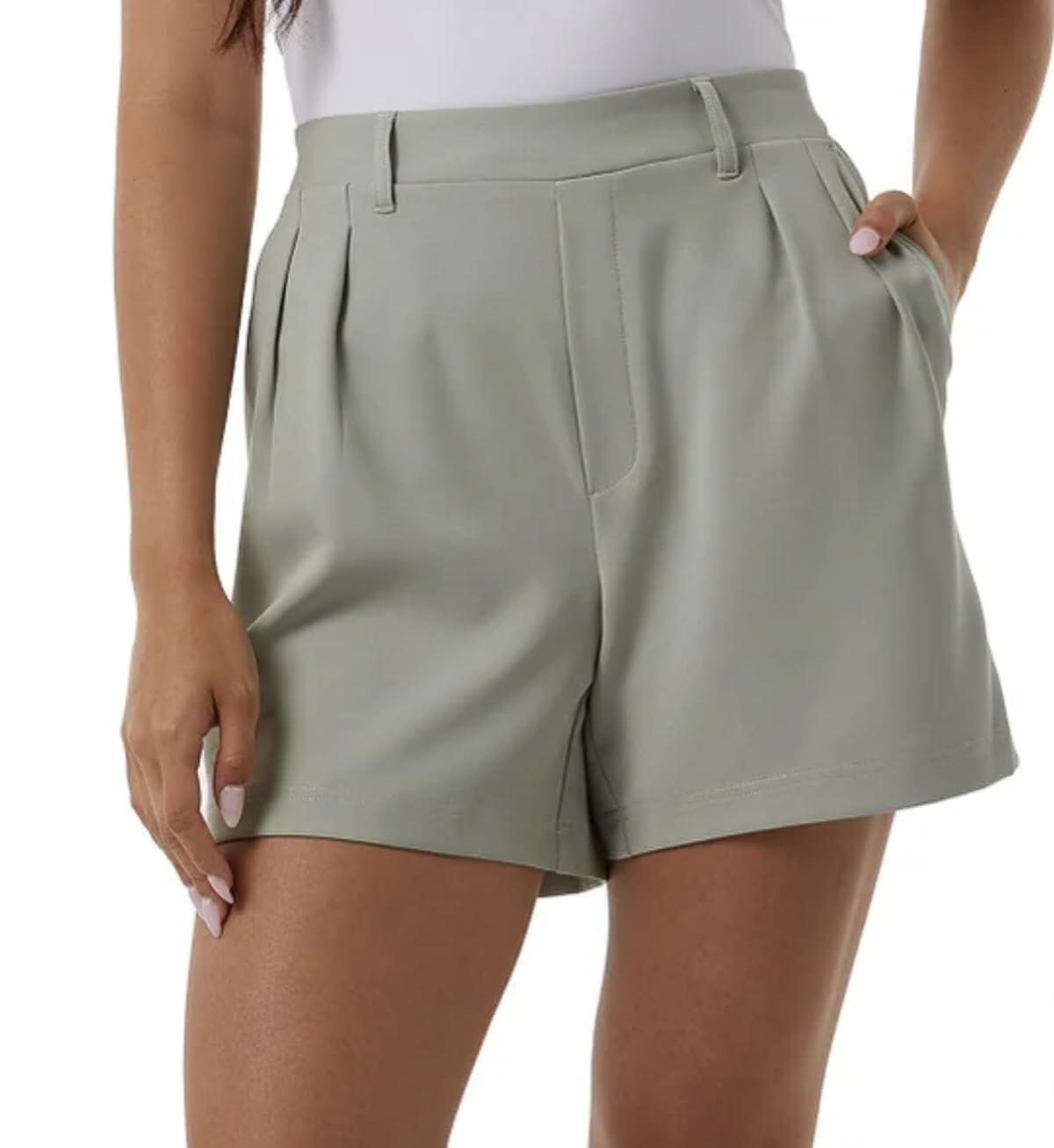 32 Degrees Cool Women's Pull On Pleated Short (US, Alpha, X-Large, Regular, Regular, Laurel (Green))
