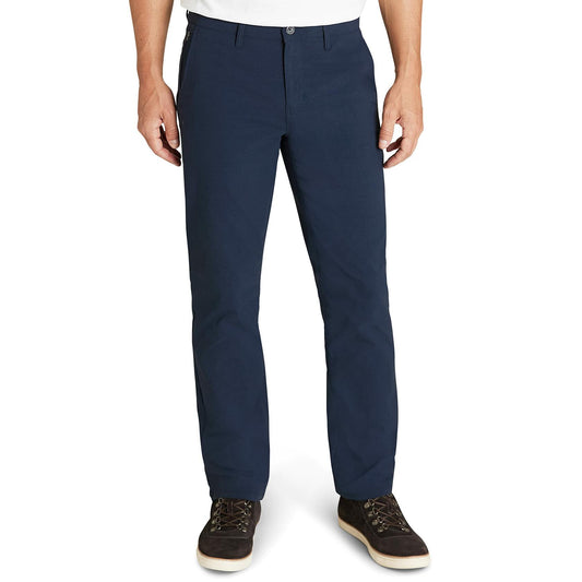 Weatherproof Vintage Men's Regular Fit Excursion Pants - Ultra Stretch Casual Flat Front Chino, Size 36W x 34L, Navy