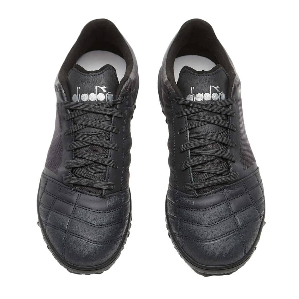 Diadora Brasil Sala Turf Shoes (Black/Silver, Numeric_11_Point_5)